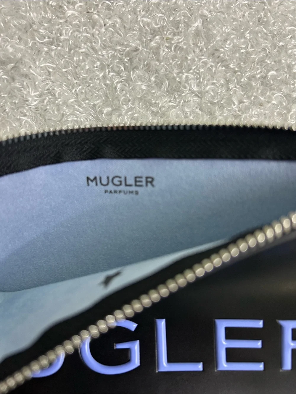 Mugler Parfums Black Faux Leather Pouch